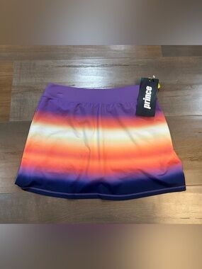 Prince Girls' Purple, Orange & White Gradient Skort